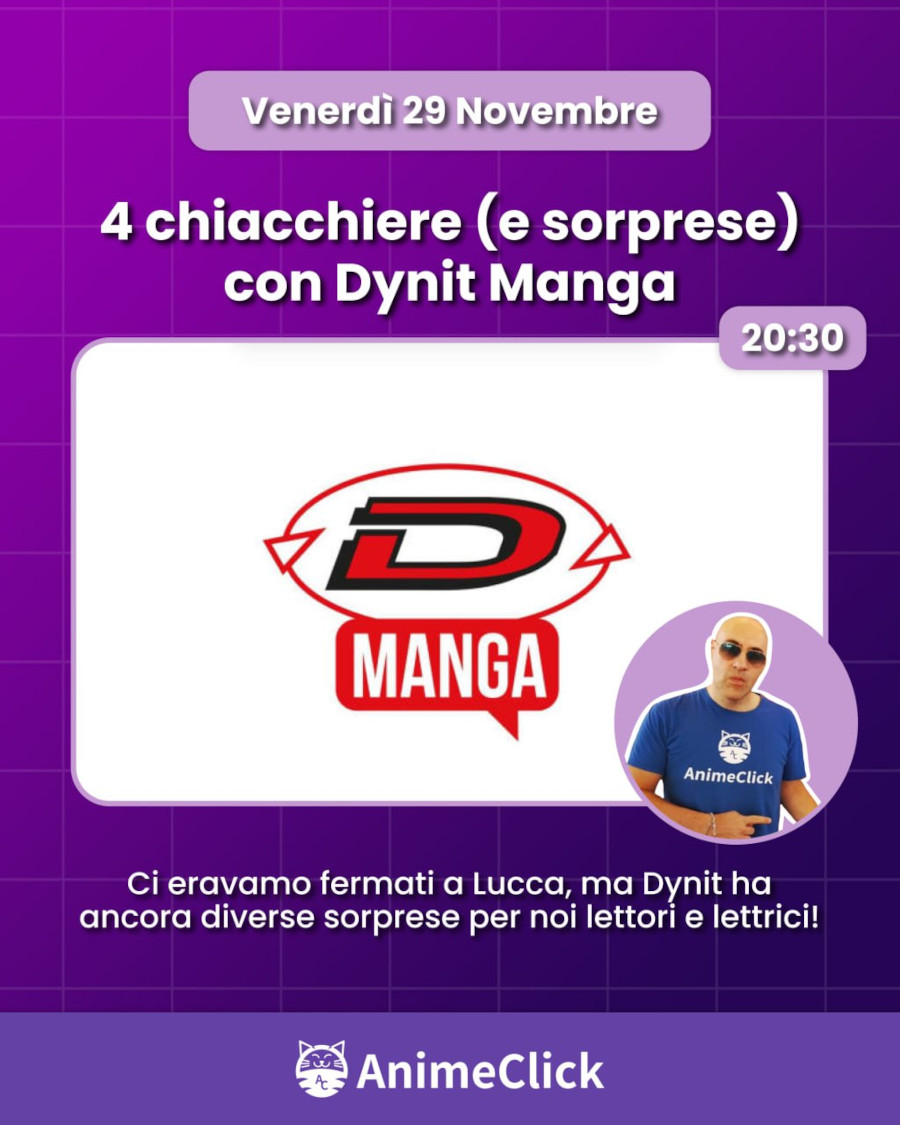 AnimeClick su Twitch: programma dal 25 novembre all'1 dicembre AnimeClick su Twitch: programma dal 25 novembre all'1 dicembre